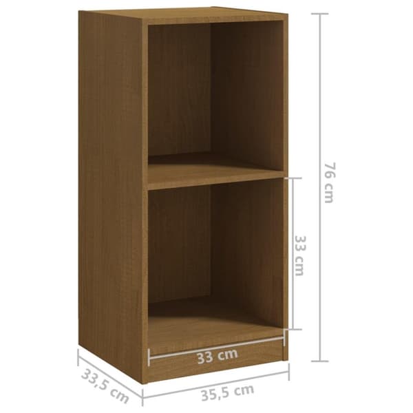 vidaXL Sideskap honningbrun 35,5x33,5x76 cm heltre furu