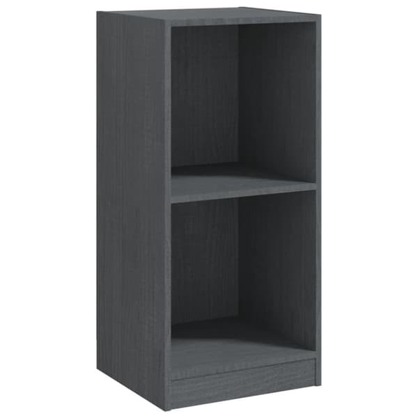vidaXL Sideskap grå 35,5x33,5x76 cm heltre furu