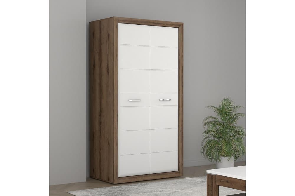 TULUCESTI Highboard 44x130 cm Brun/Vit