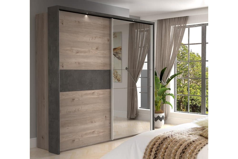 MAGURELE Garderob 59x158 cm Brun/Grå