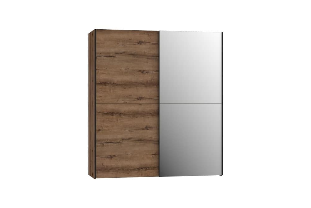 DAUBY Garderob 62x270 cm 3 Hyllplan Brun/Svart