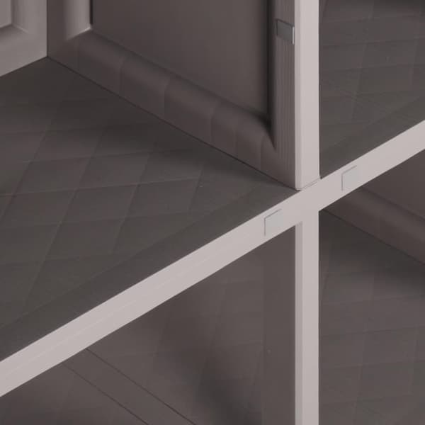 vidaXL Plastskåp 79x43x125 cm träimitation grå