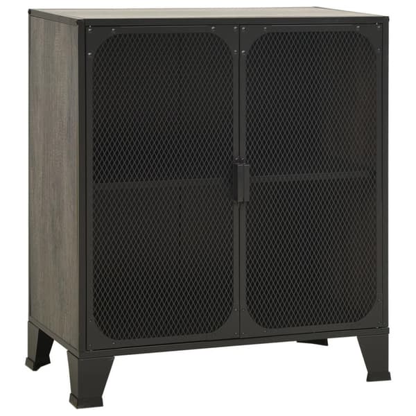 vidaXL Oppbevaringsskap 2 stk grå 72x36x82 cm metall og MDF