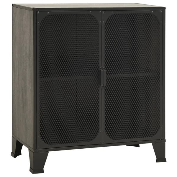vidaXL Oppbevaringsskap 2 stk grå 72x36x82 cm metall og MDF