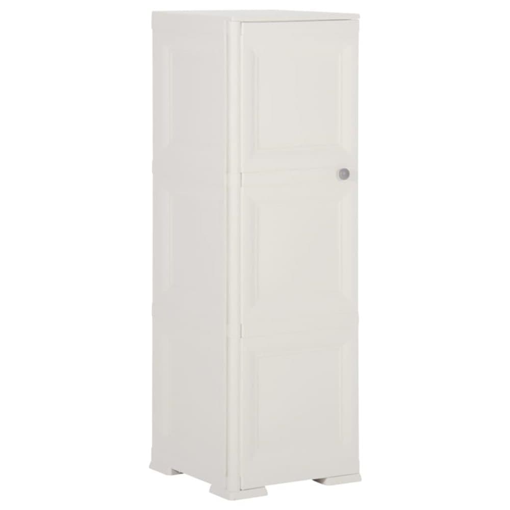 vidaXL Plastskåp 40x43x125 cm träimitation vit