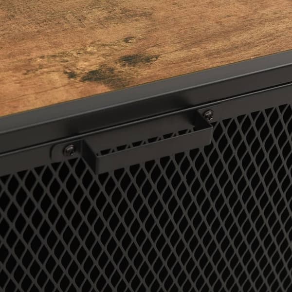 vidaXL Oppbevaringsskap rustikk brun 72x36x82 cm metall og MDF
