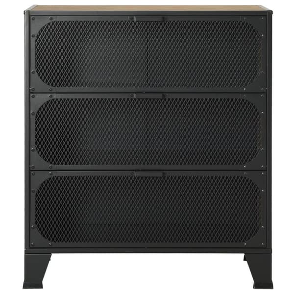 vidaXL Oppbevaringsskap rustikk brun 72x36x82 cm metall og MDF