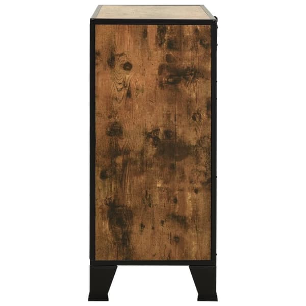 vidaXL Oppbevaringsskap rustikk brun 72x36x82 cm metall og MDF