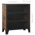 Miniatyrbilde 9 av 11: vidaXL Oppbevaringsskap rustikk brun 72x36x82 cm metall og MDF