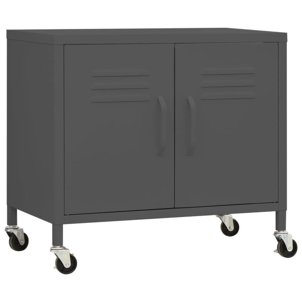 vidaXL Förvaringsskåp antracit 60x35x49 cm stål