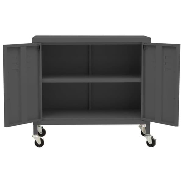 vidaXL opbevaringsskab 60x35x56 cm stål antracitgrå