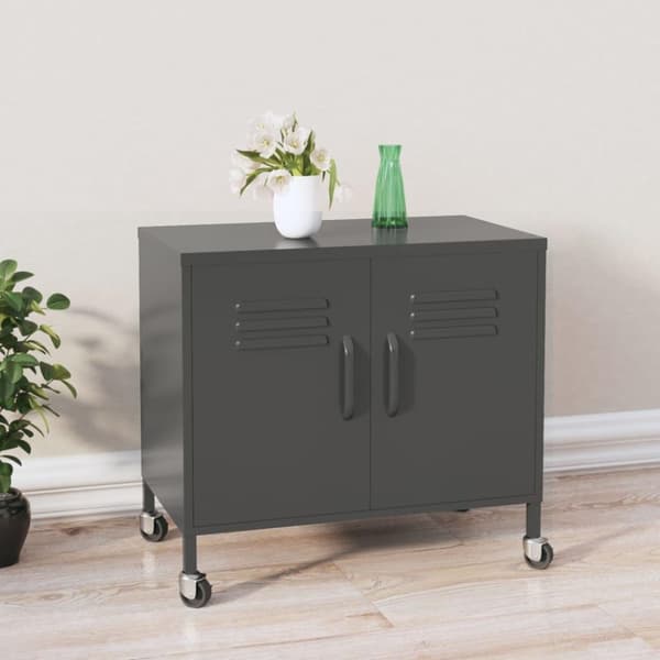 vidaXL opbevaringsskab 60x35x56 cm stål antracitgrå