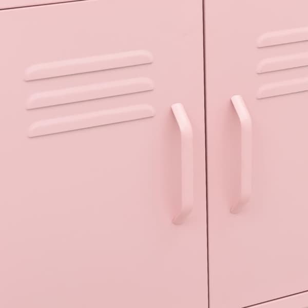 vidaXL opbevaringsskab 60x35x49 cm stål pink