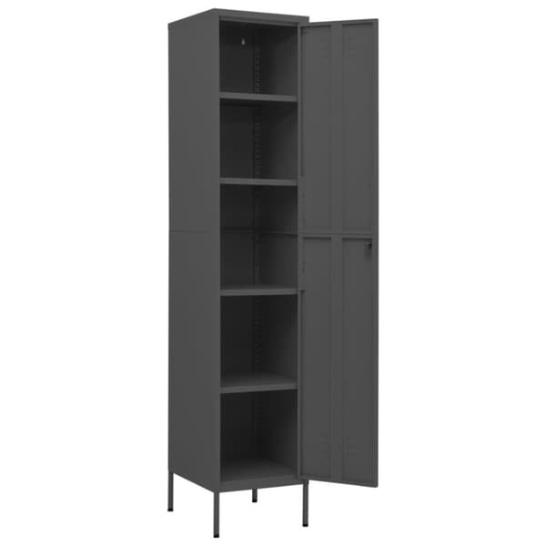 vidaXL Oppbevaringsskap antrasitt 35x46x180 cm stål