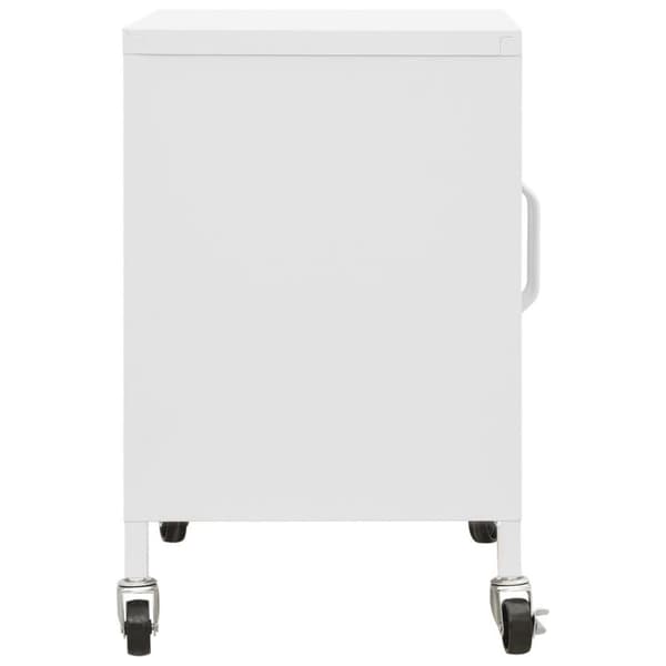 vidaXL Oppbevaringsskap hvit 60x35x56 cm stål