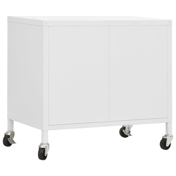 vidaXL Oppbevaringsskap hvit 60x35x56 cm stål