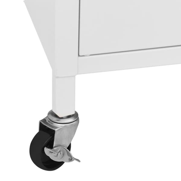 vidaXL Oppbevaringsskap hvit 60x35x56 cm stål