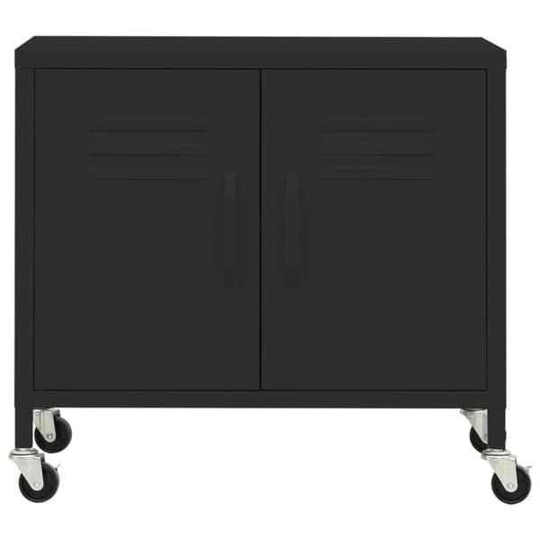 vidaXL Oppbevaringsskap svart 60x35x49 cm stål