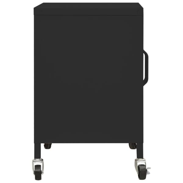 vidaXL Oppbevaringsskap svart 60x35x49 cm stål