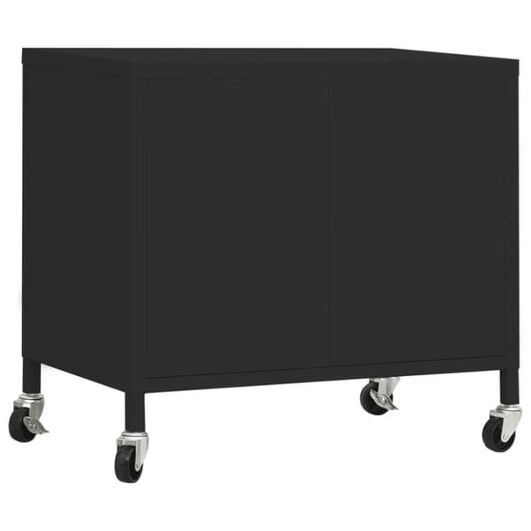 vidaXL Oppbevaringsskap svart 60x35x49 cm stål