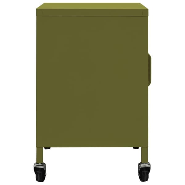 vidaXL Oppbevaringsskap olivengrønn 60x35x49 cm stål