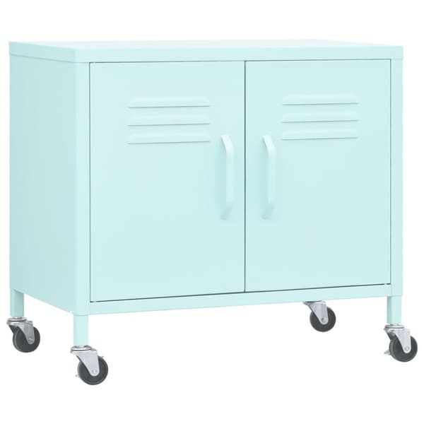 vidaXL Oppbevaringsskap myntegrønn 60x35x49 cm stål