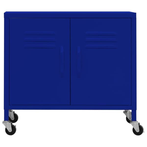 vidaXL opbevaringsskab 60x35x49 cm stål marineblå
