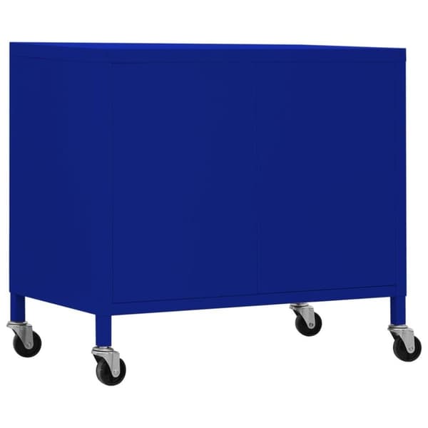 vidaXL opbevaringsskab 60x35x49 cm stål marineblå