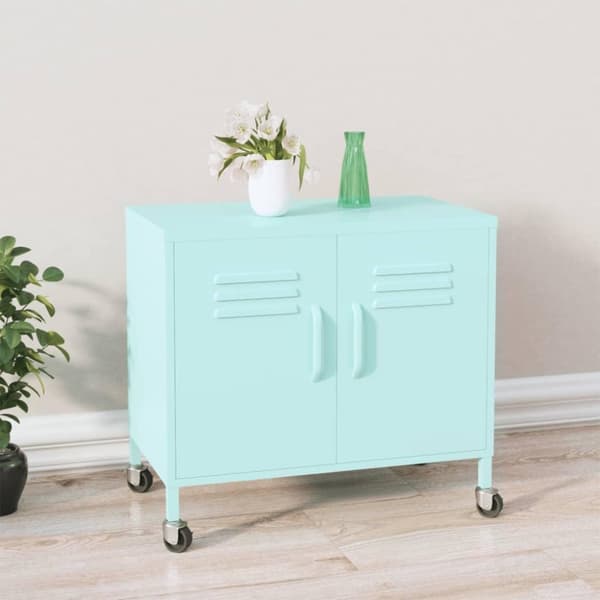 vidaXL opbevaringsskab 60x35x49 cm stål mintgrøn
