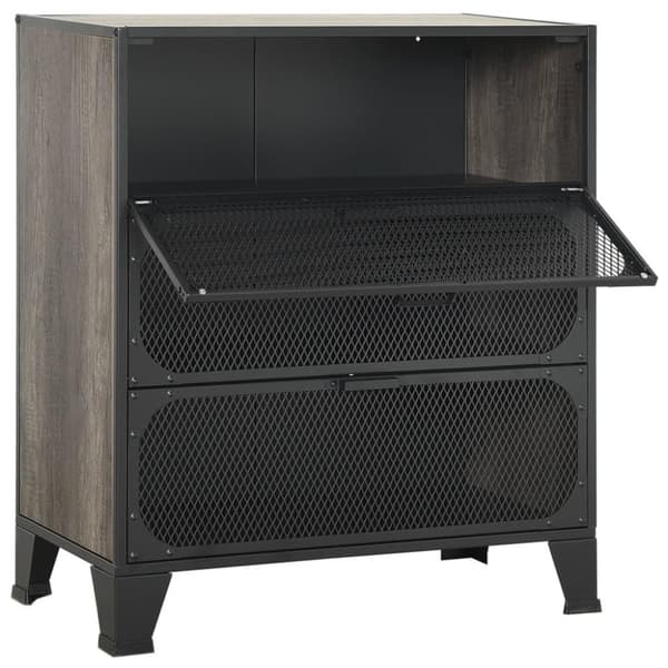 vidaXL opbevaringsskabe 2 stk. 72x36x82 cm metal og MDF grå