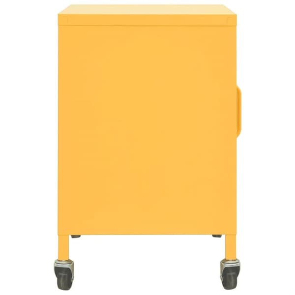 vidaXL Förvaringsskåp senapsgul 60x35x56 cm stål