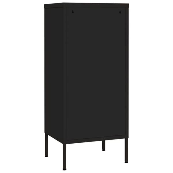 vidaXL Förvaringsskåp svart 80x35x101,5 cm stål