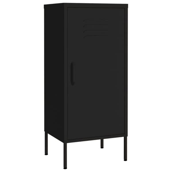 vidaXL Förvaringsskåp svart 80x35x101,5 cm stål