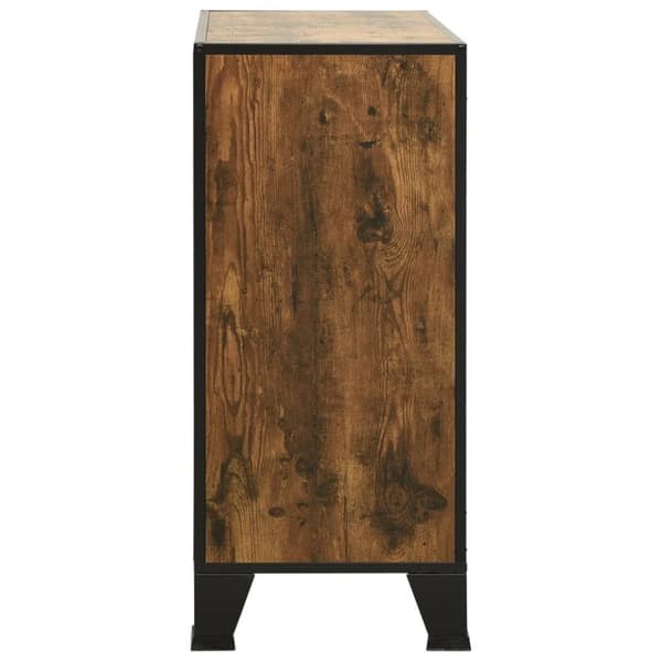 vidaXL Oppbevaringsskap rustikk brun 72x36x82 cm metall og MDF