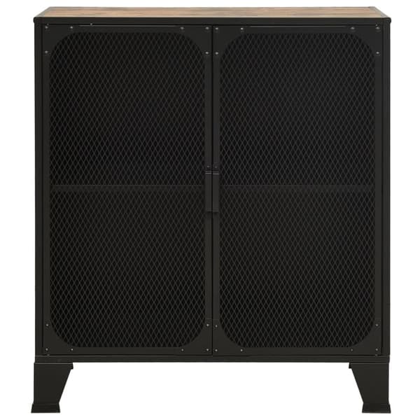 vidaXL opbevaringsskab 72x36x82 cm metal og MDF rustikbrun
