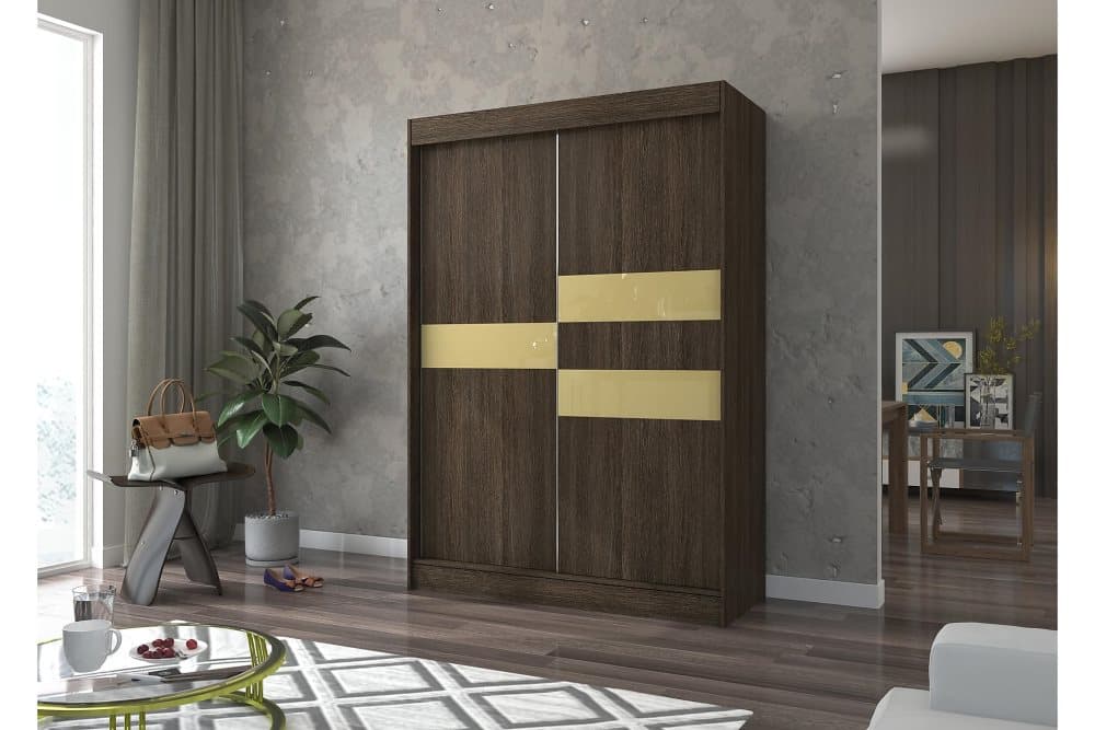 BATIAO Garderob 150x215 cm Wenge/Vanilj