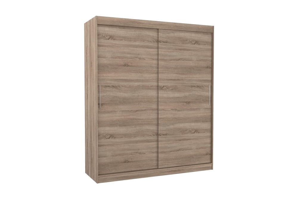 LINSAN Garderob 180x215 cm Ljust Trä