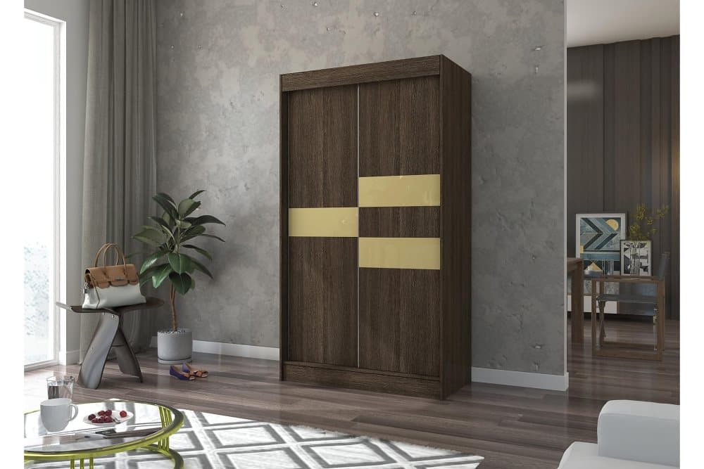 BATIAO Garderob 120x215 cm Wenge/Vanilj