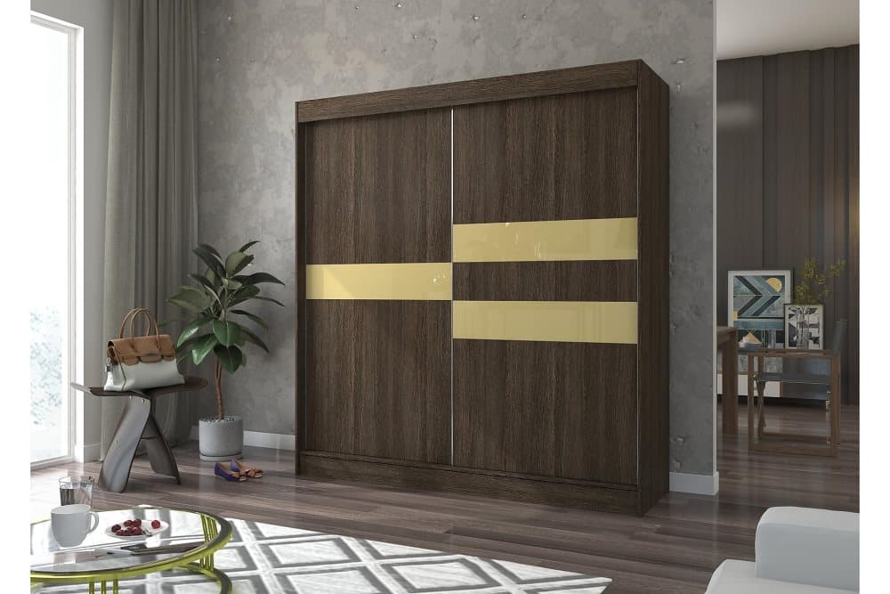 BATIAO Garderob 200x215 cm Wenge/Vanilj