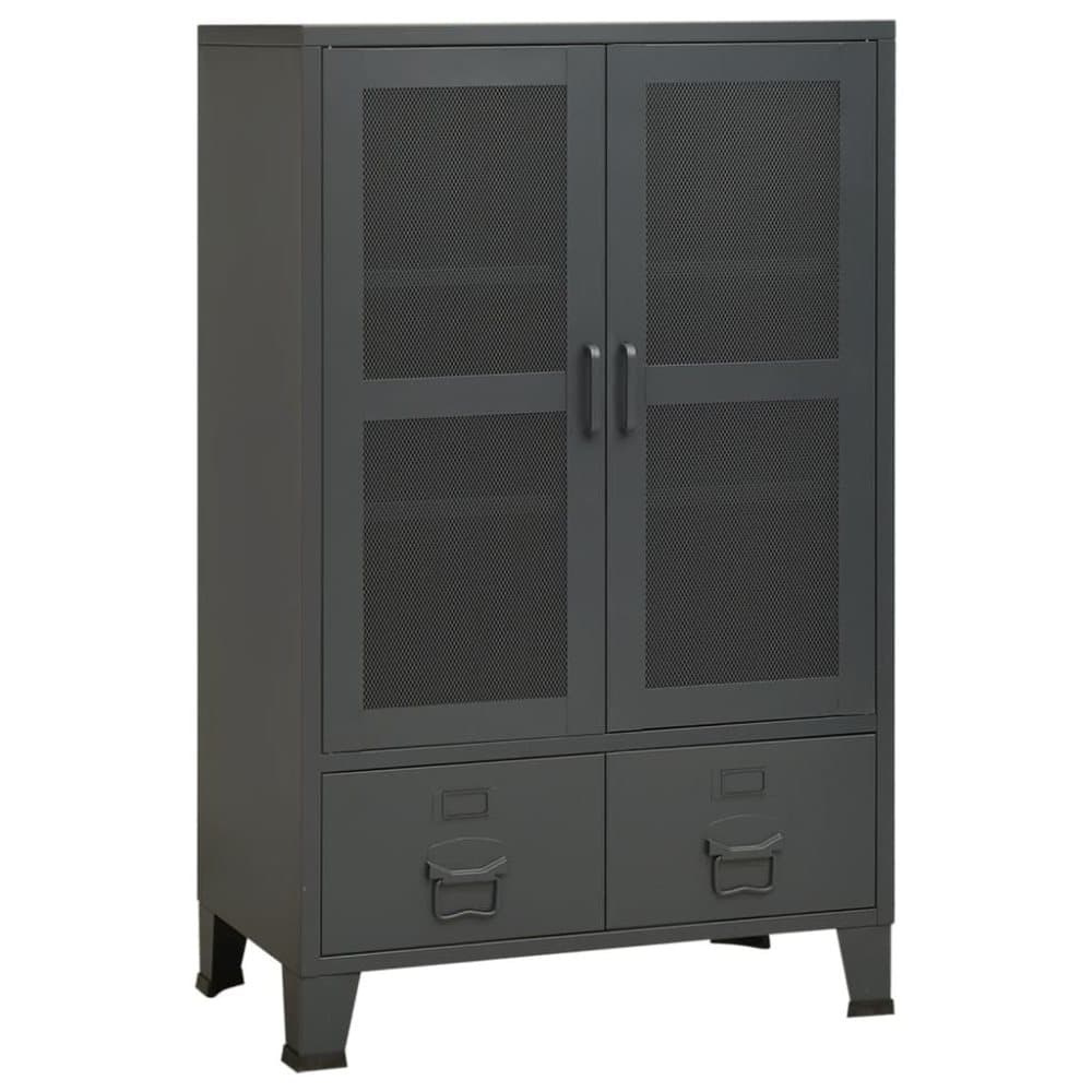 vidaXL Industriellt förvaringsskåp antracit 70x40x115 cm metall