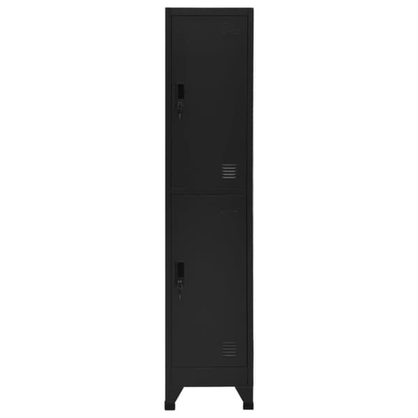 vidaXL skab 38x45x180 cm stål sort