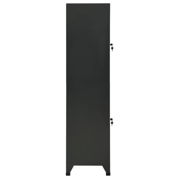 vidaXL skab 38x45x180 cm stål antracitgrå