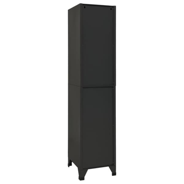 vidaXL skab 38x45x180 cm stål antracitgrå