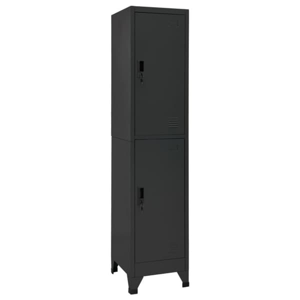 vidaXL skab 38x45x180 cm stål antracitgrå