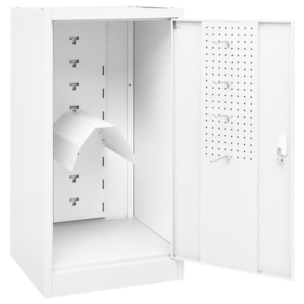 vidaXL sadelskab 53x53x105 cm stål hvid