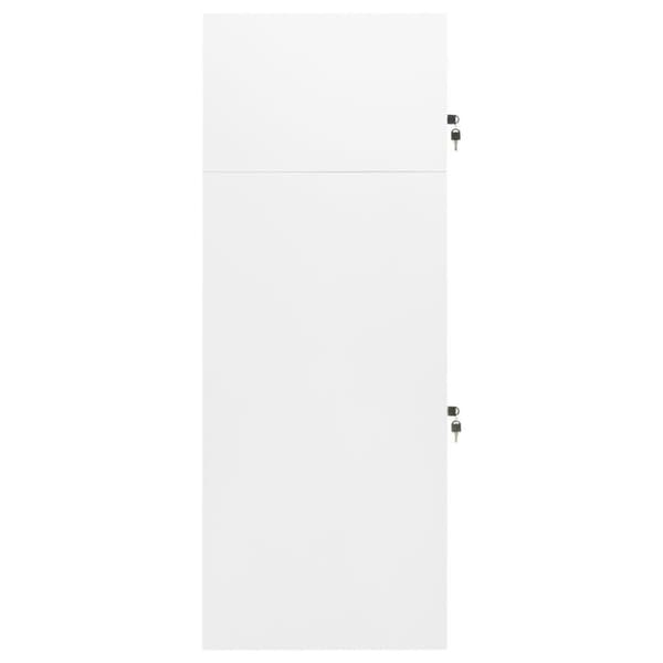 vidaXL sadelskab 53x53x140 cm stål hvid