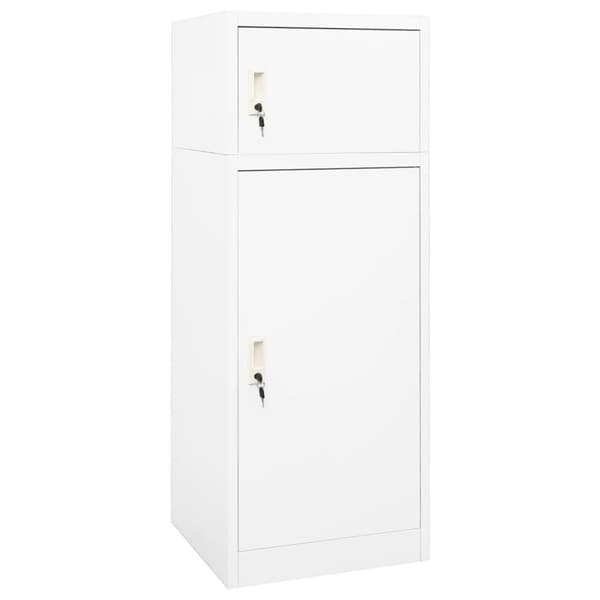 vidaXL sadelskab 53x53x140 cm stål hvid