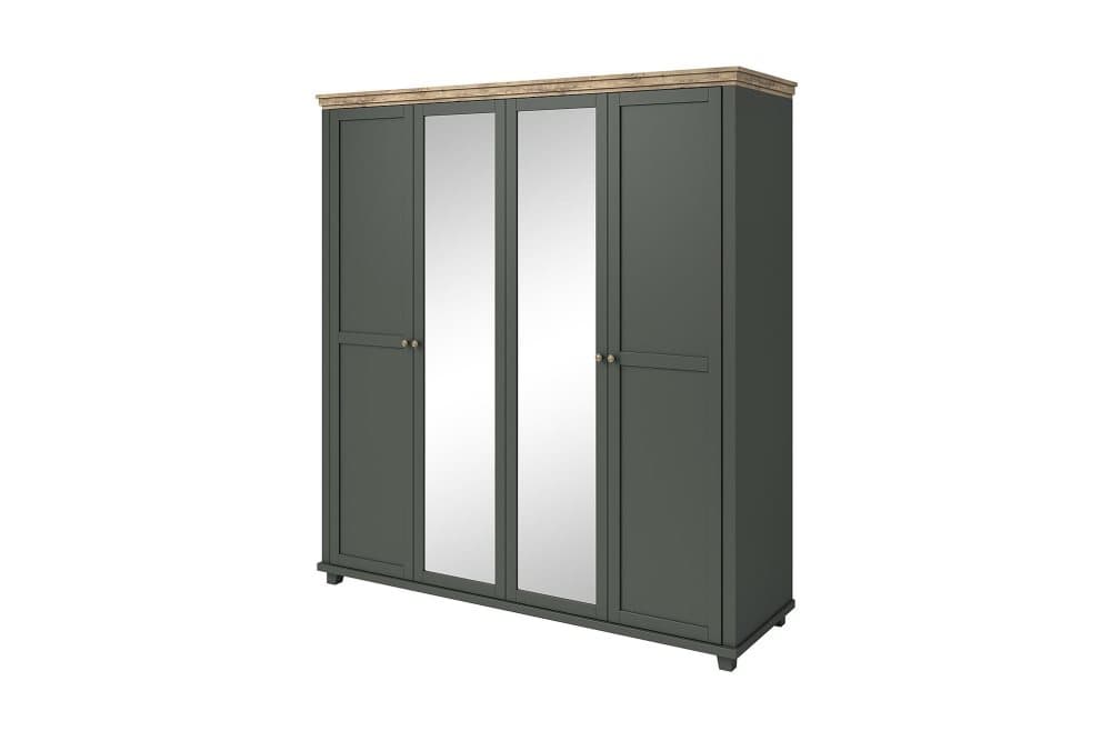 FULTONHAM Garderob 62x108 cm Grön/Natur