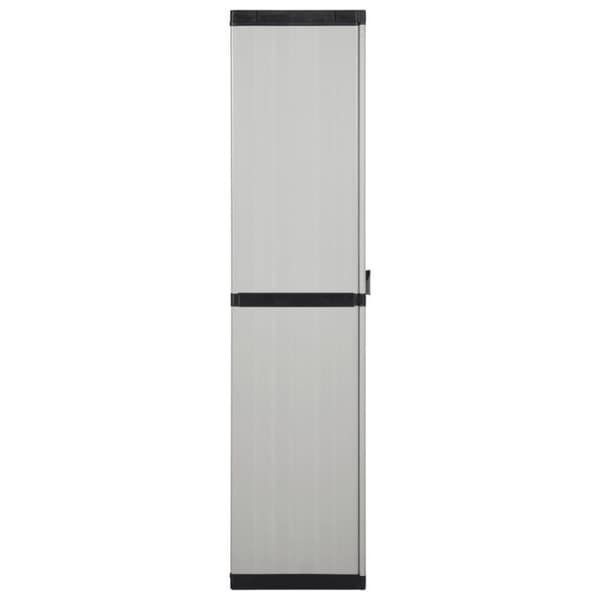 vidaXL Oppbevaringsskap til hage med 3 hyller grå og svart 68x40x168cm