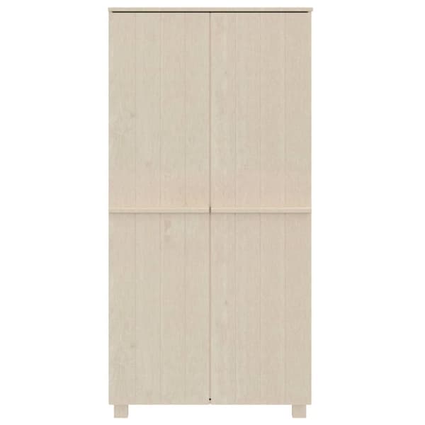 vidaXL klædeskab HAMAR 89x50x180 cm massivt fyrretræ honningbrun